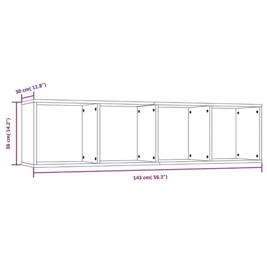 Libreria/Mobile TV Grigio Sonoma 143x30x36 cm Legno Multistrato | homemem39