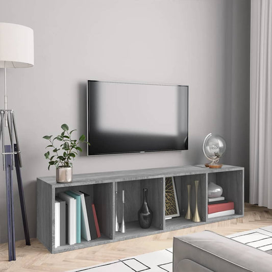 Libreria/Mobile TV Grigio Sonoma 143x30x36 cm Legno Multistrato | homemem39