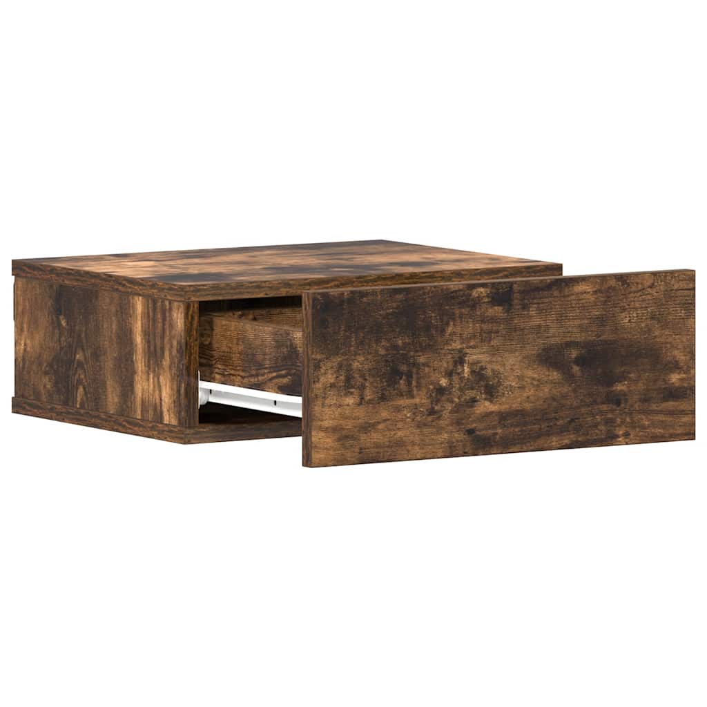 Comodini Pensili Rovere Fumo 2pz 40x30x15 cm Legno Multistrato - homemem39