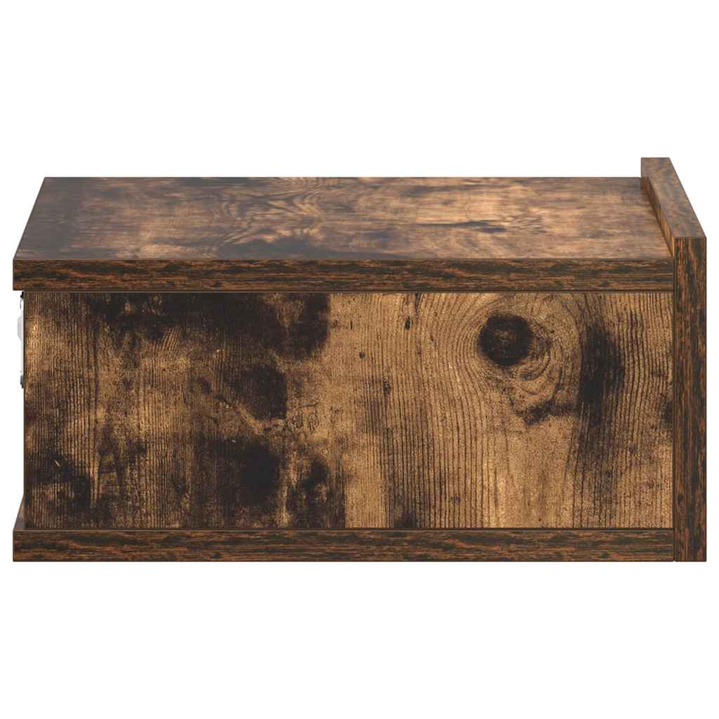 Comodini Pensili Rovere Fumo 2pz 40x30x15 cm Legno Multistrato | homemem39