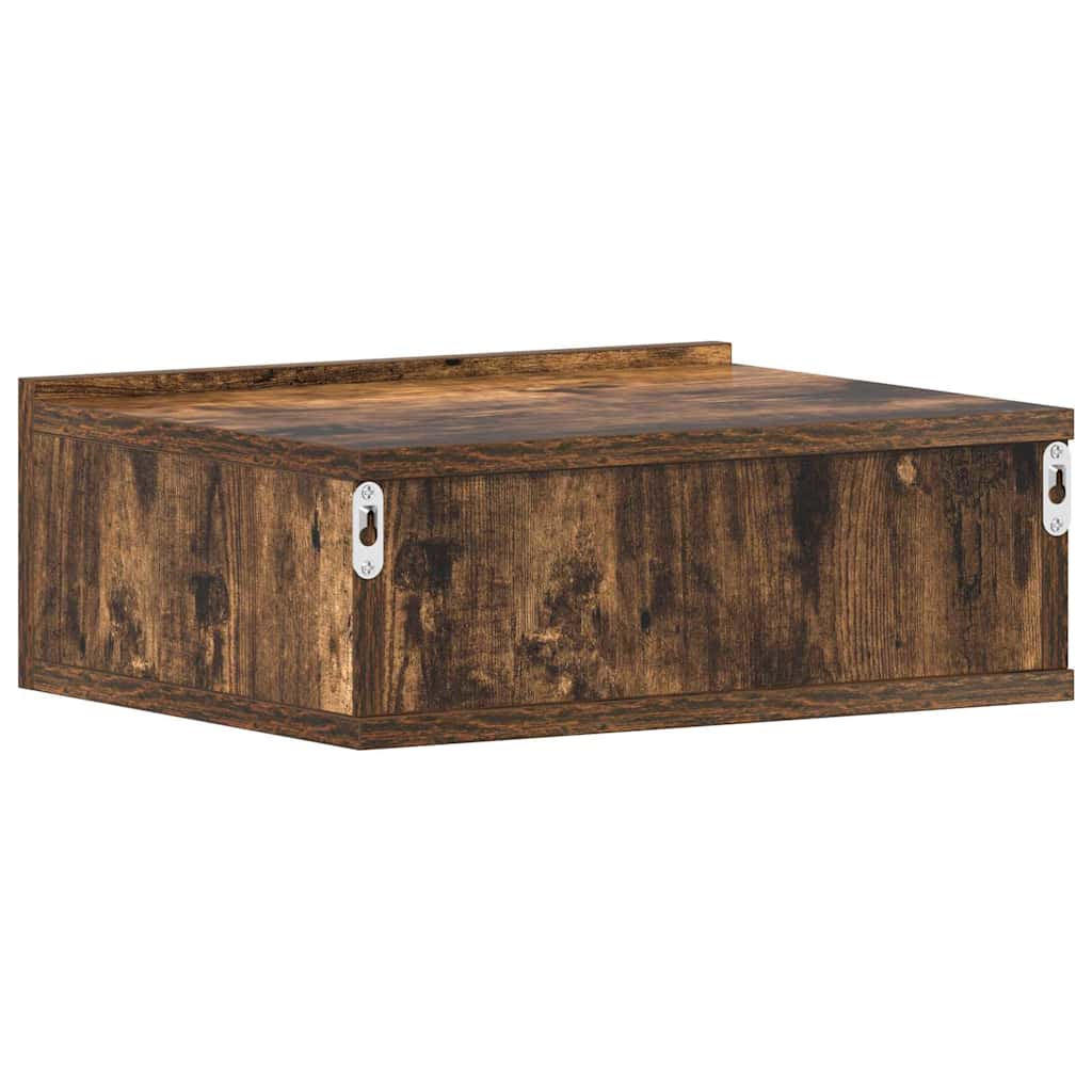 Comodini Pensili Rovere Fumo 2pz 40x30x15 cm Legno Multistrato - homemem39