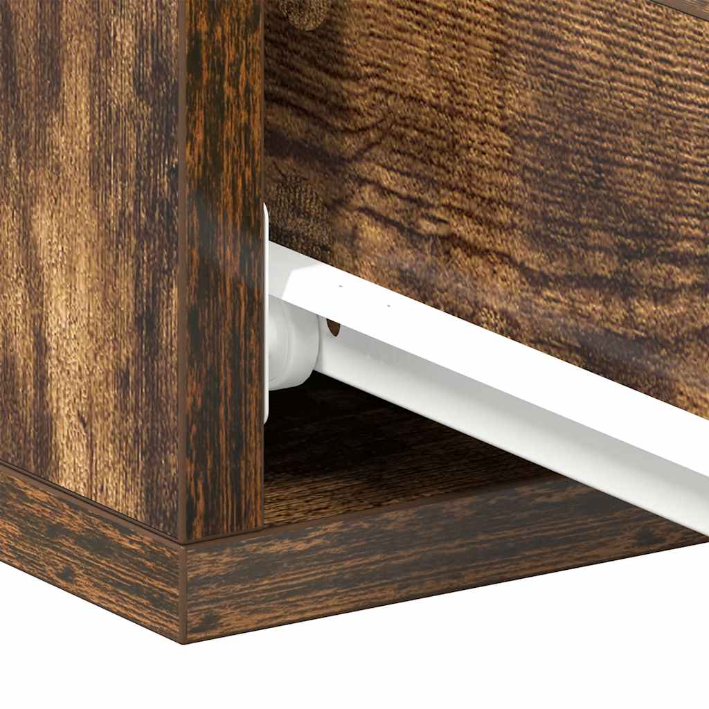 Comodini Pensili Rovere Fumo 2pz 40x30x15 cm Legno Multistrato - homemem39