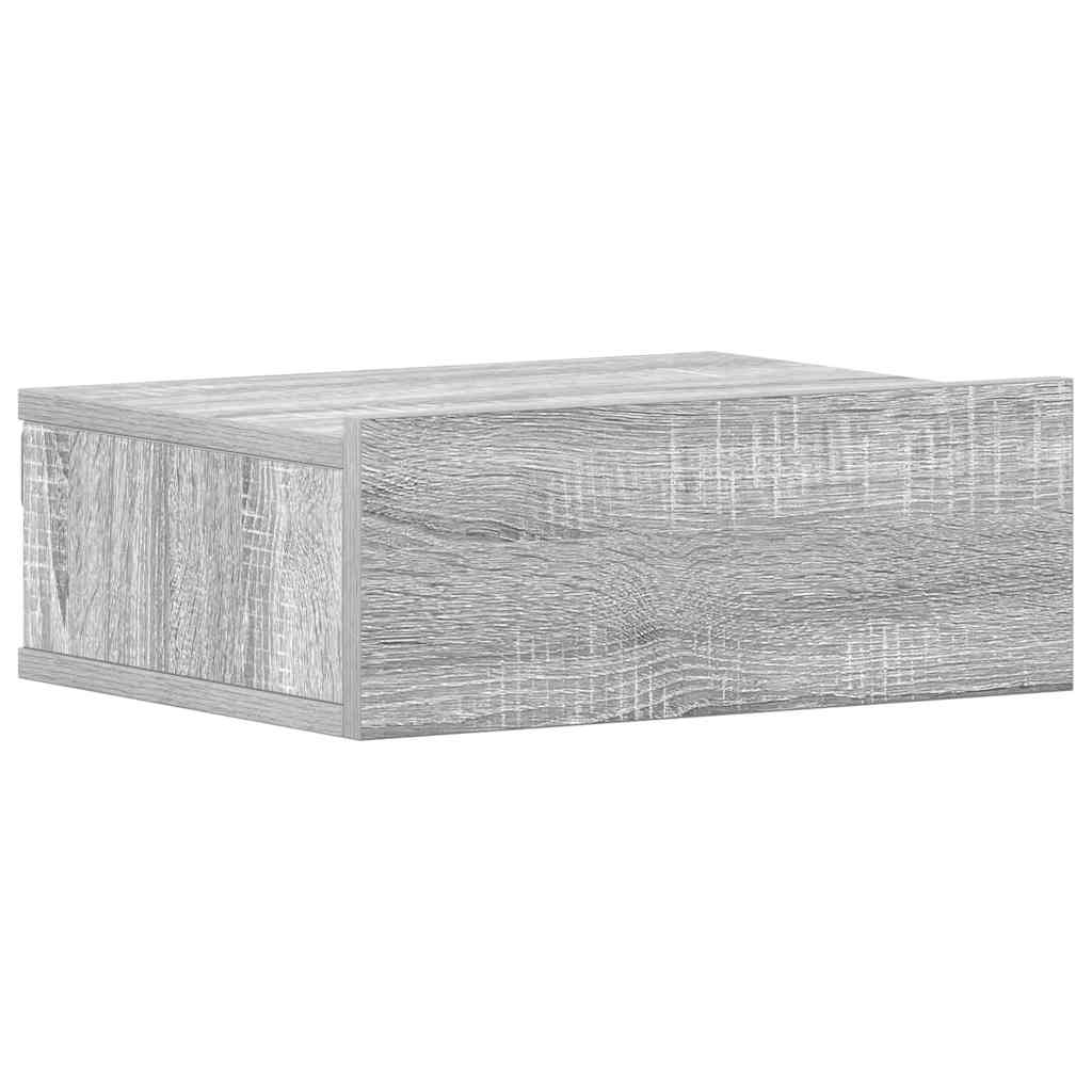 Comodini Pensili Grigio Sonoma 2pz 40x30x15cm Legno Multistrato - homemem39