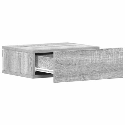 Comodini Pensili Grigio Sonoma 2pz 40x30x15cm Legno Multistrato - homemem39