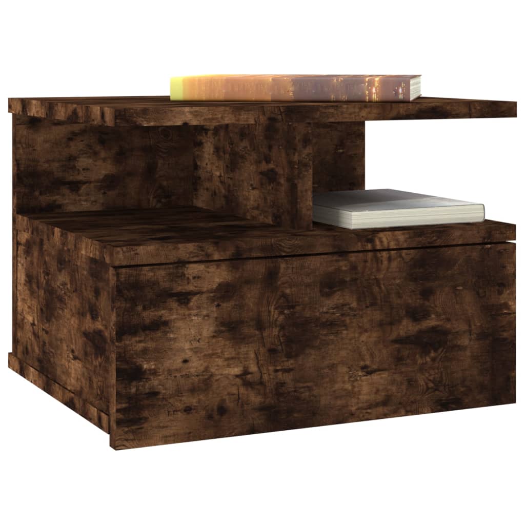 Comodini Pensili Rovere Fumo 2pz 40x31x27 cm Legno Multistrato - homemem39