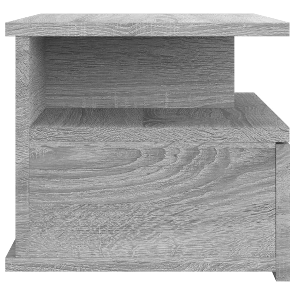 Comodino Pensile Grigio Sonoma 40x31x27cm in Legno Multistrato - homemem39