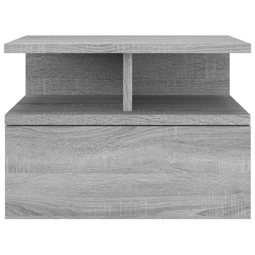 Comodini Pensili Grigio Sonoma 2pz 40x31x27cm Legno Multistrato - homemem39