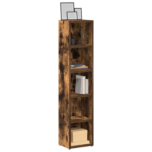 Mobili Porta CD 2pz Rovere Fumo 21x16x93,5cm Legno Multistrato - homemem39