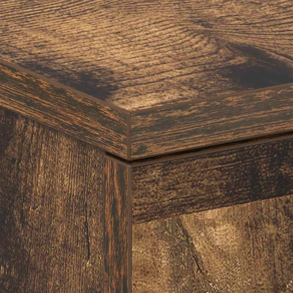 Comodino Rovere Fumo 38x35x56 cm in Legno Multistrato - homemem39