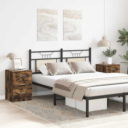 Comodini 2 pz Rovere Fumo 38x35x56 cm in Legno Multistrato - homemem39