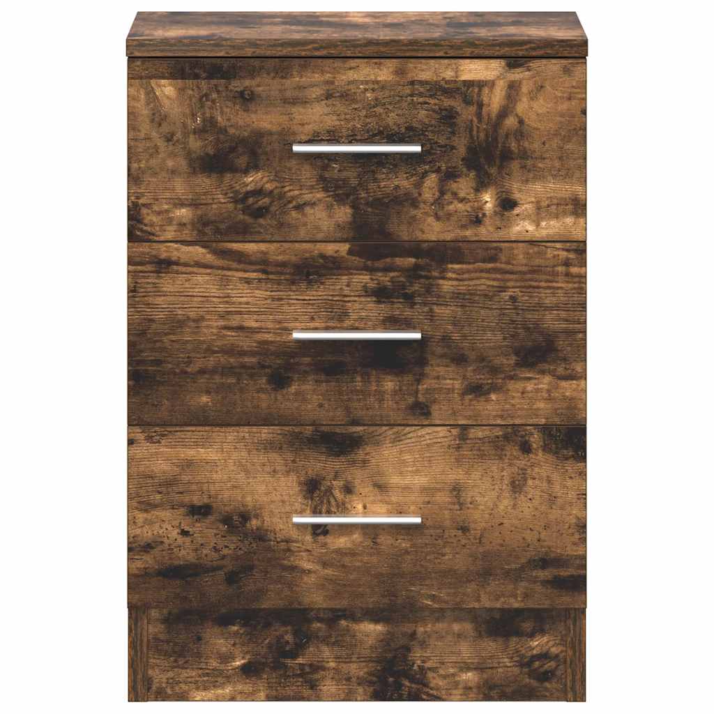 Comodini 2 pz Rovere Fumo 38x35x56 cm in Legno Multistrato - homemem39