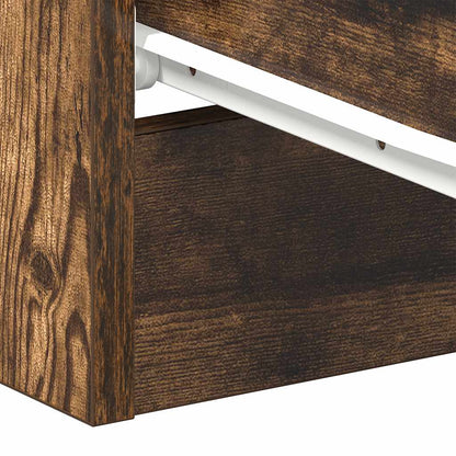 Comodini 2 pz Rovere Fumo 38x35x56 cm in Legno Multistrato - homemem39