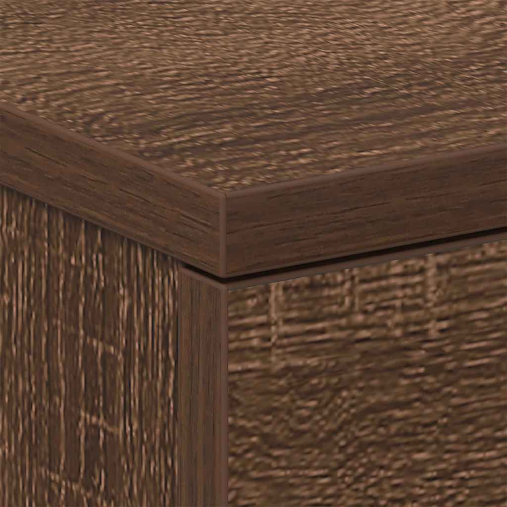Comodino Rovere Marrone 38x35x56 cm in Legno Multistrato - homemem39
