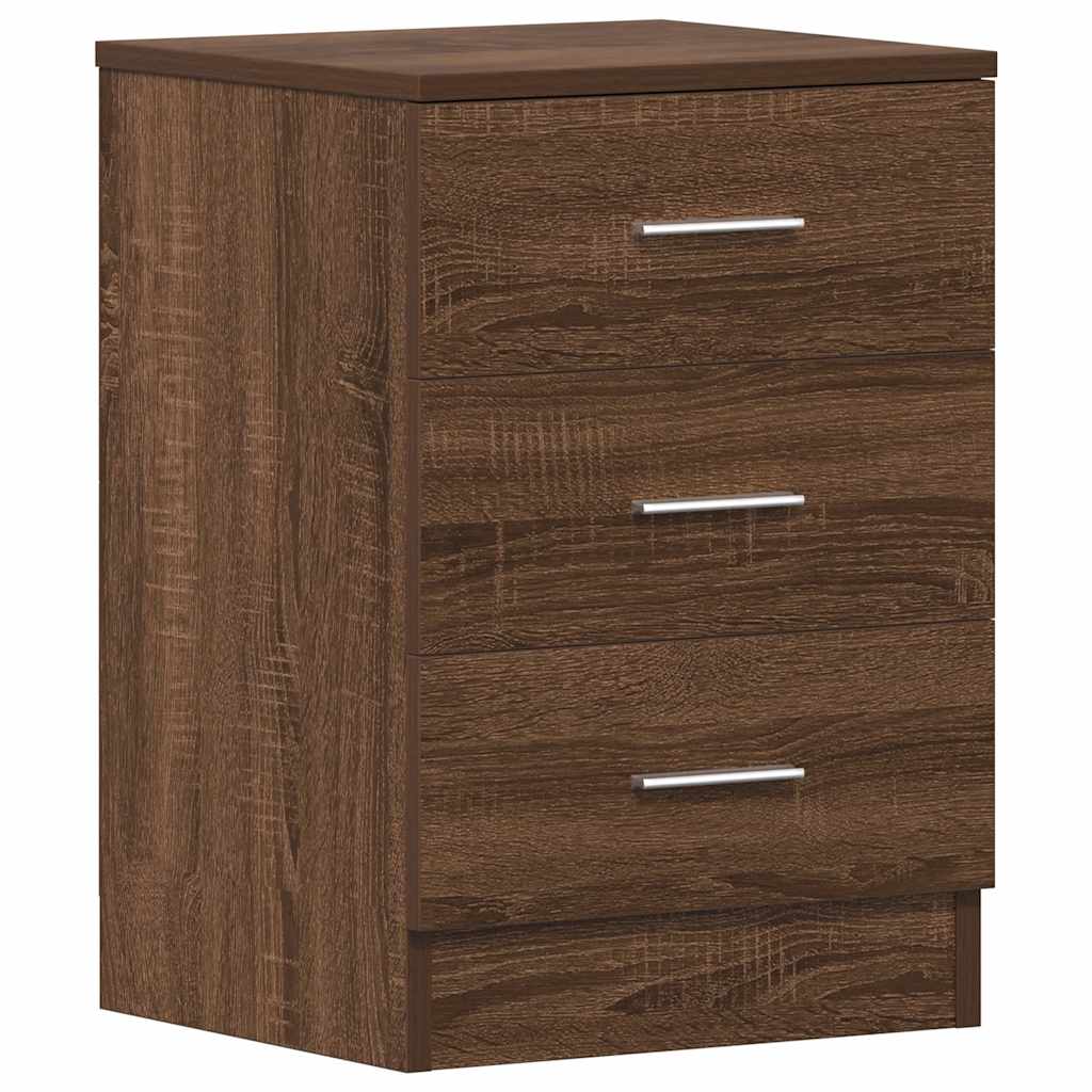Comodini 2 pz Rovere Marrone 38x35x56 cm in Legno Multistrato - homemem39