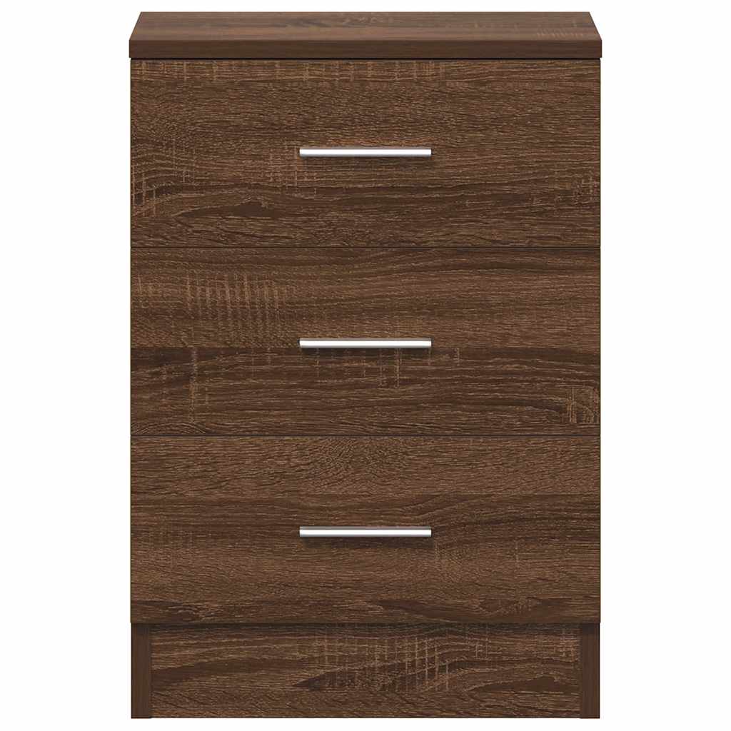 Comodini 2 pz Rovere Marrone 38x35x56 cm in Legno Multistrato - homemem39