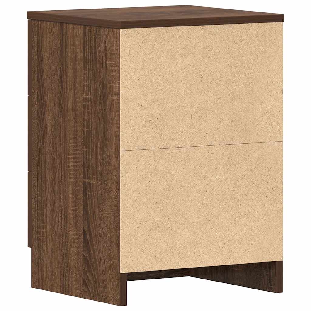 Comodini 2 pz Rovere Marrone 38x35x56 cm in Legno Multistrato - homemem39