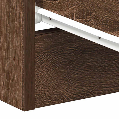 Comodini 2 pz Rovere Marrone 38x35x56 cm in Legno Multistrato - homemem39