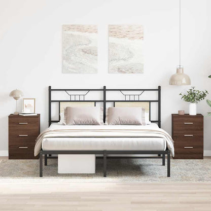 Comodini 2 pz Rovere Marrone 38x35x56 cm in Legno Multistrato - homemem39