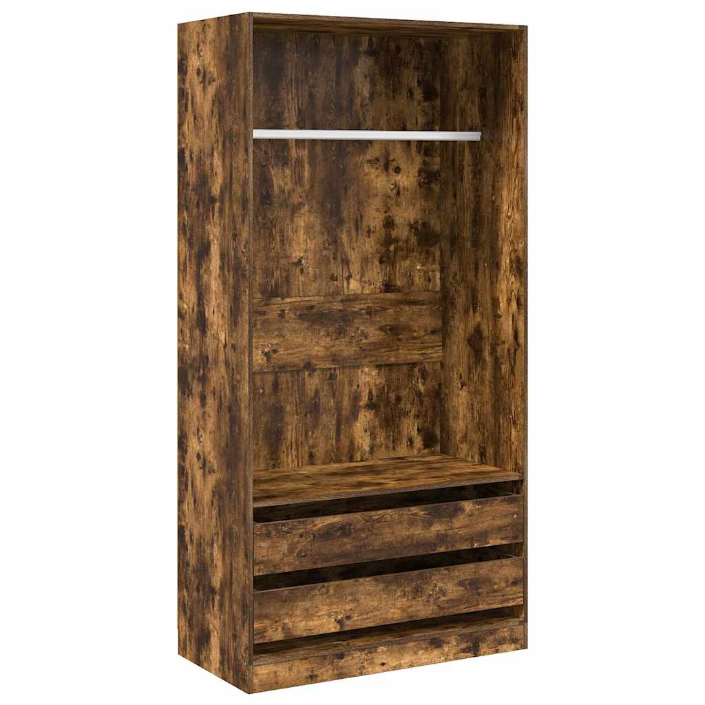 Armadio Rovere Fumo 100x50x200 cm in Legno Multistrato