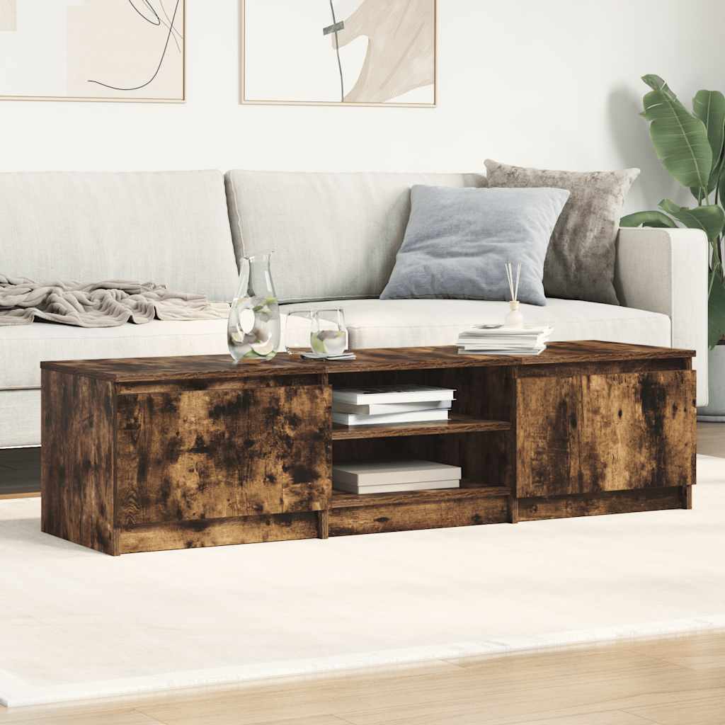 Mobile TV Rovere Fumo 140x40x35,5 cm in Legno Multistrato - homemem39