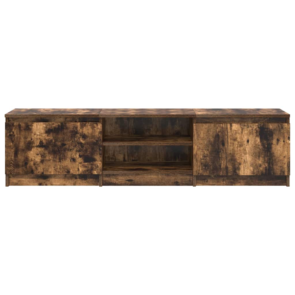 Mobile TV Rovere Fumo 140x40x35,5 cm in Legno Multistrato - homemem39