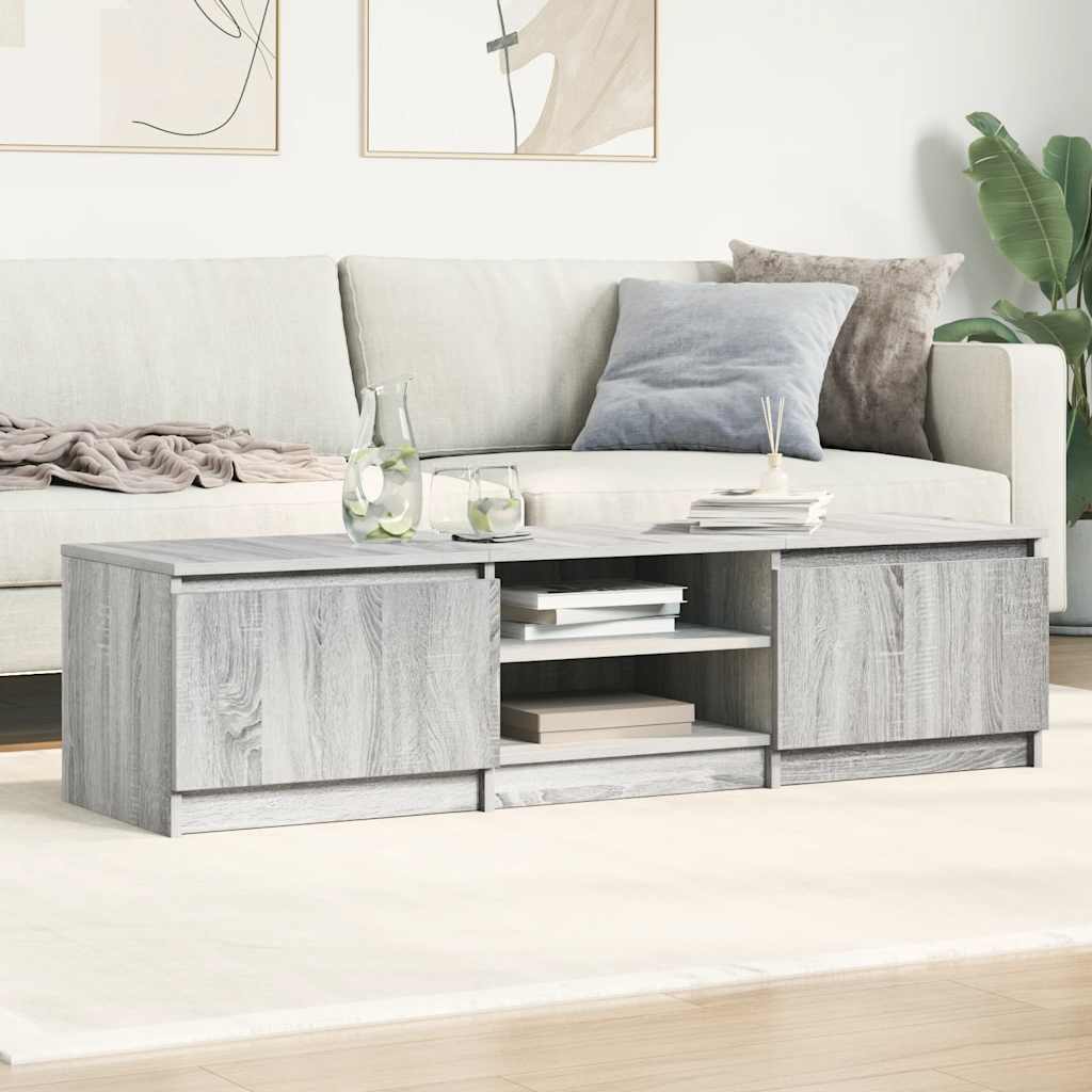 Mobile TV Grigio Sonoma 140x40x35,5 cm in Legno Multistrato - homemem39