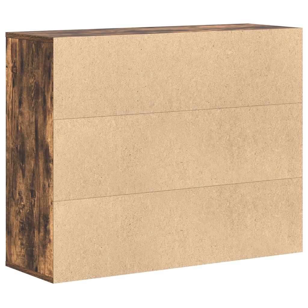 Credenza Rovere Fumo 88x30x70 cm in Legno Ingegnerizzato - homemem39