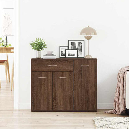 Credenza Rovere Marrone 88x30x70 cm in Legno Multistrato - homemem39