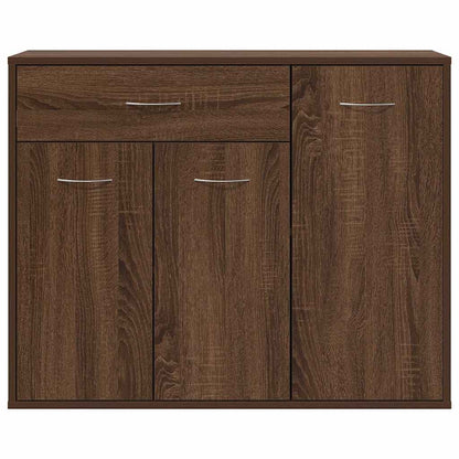 Credenza Rovere Marrone 88x30x70 cm in Legno Multistrato - homemem39