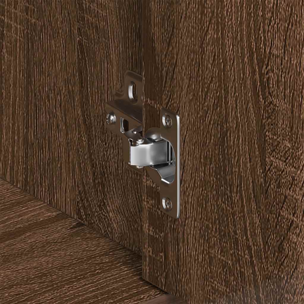 Credenza Rovere Marrone 88x30x70 cm in Legno Multistrato - homemem39