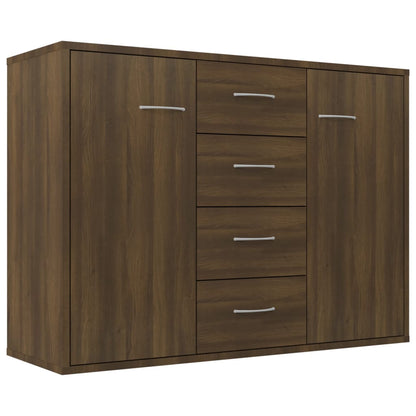 Credenza Rovere Marrone 88x30x65 cm in Legno Multistrato - homemem39