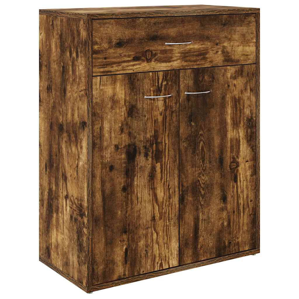 Credenza Rovere Fumo 60x30x75 cm in Legno Multistrato