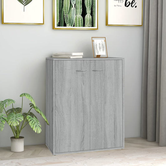 Credenza Grigio Sonoma 60x30x75 cm in Legno Multistrato - homemem39