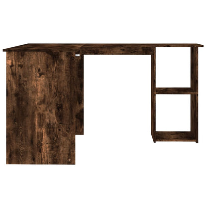 Scrivania Angolare Rovere Fumo 120x140x75 cm Legno Multistrato - homemem39