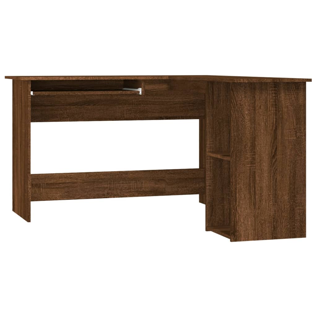 Scrivania Angolo Rovere Marrone 120x140x75 cm Legno Multistrato - homemem39