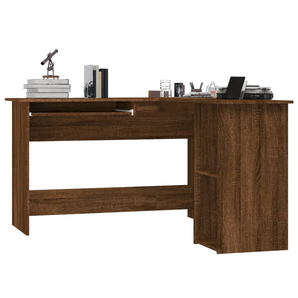 Scrivania Angolo Rovere Marrone 120x140x75 cm Legno Multistrato - homemem39