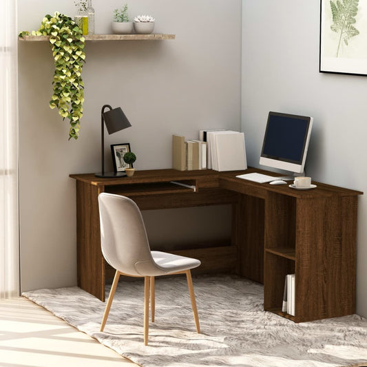 Scrivania Angolo Rovere Marrone 120x140x75 cm Legno Multistrato - homemem39