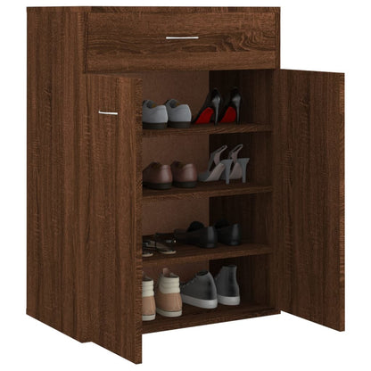 Scarpiera Rovere Marrone 60x35x84 cm in Legno Multistrato