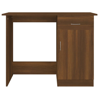 Scrivania Rovere Marrone 100x50x76 cm in Legno Multistrato - homemem39