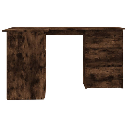 Scrivania ad Angolo Rovere Fumo 145x100x76 cm Legno Multistrato - homemem39
