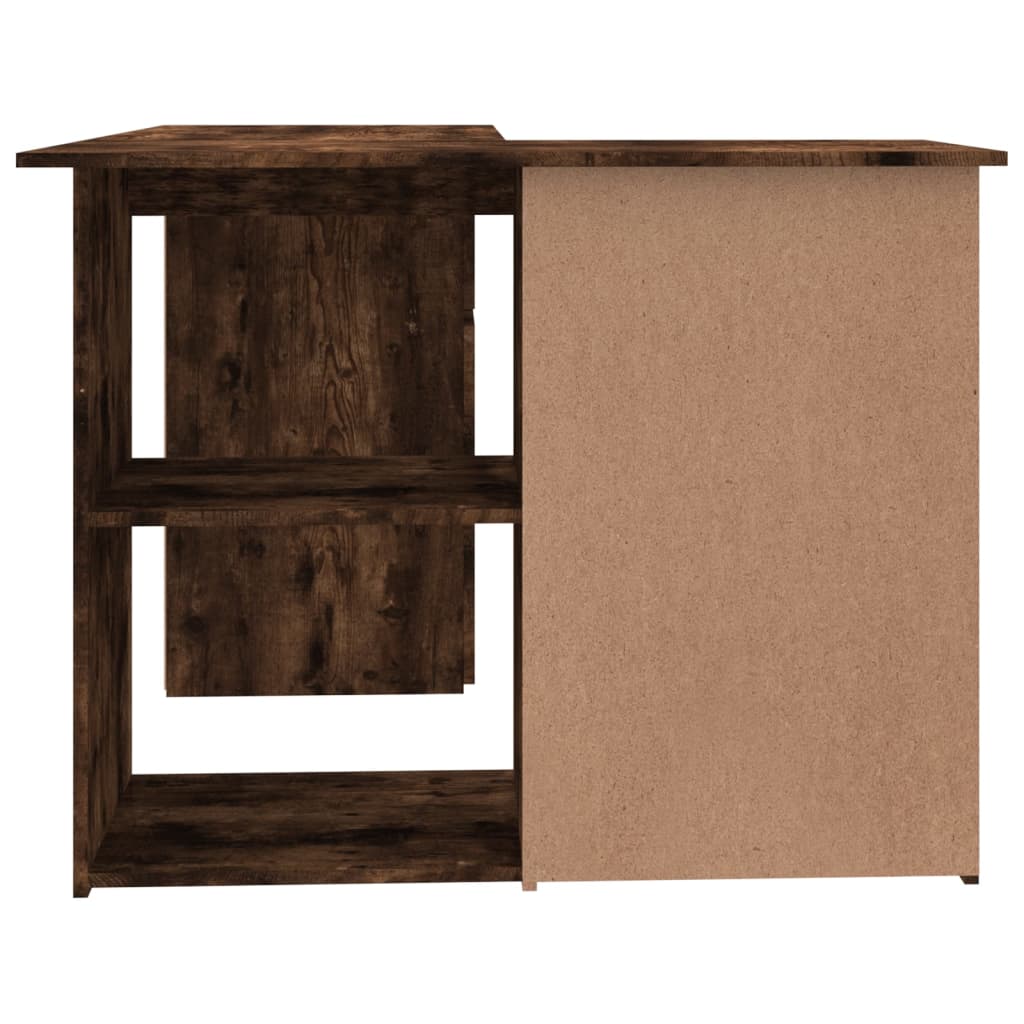 Scrivania ad Angolo Rovere Fumo 145x100x76 cm Legno Multistrato - homemem39