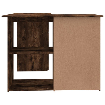 Scrivania ad Angolo Rovere Fumo 145x100x76 cm Legno Multistrato - homemem39