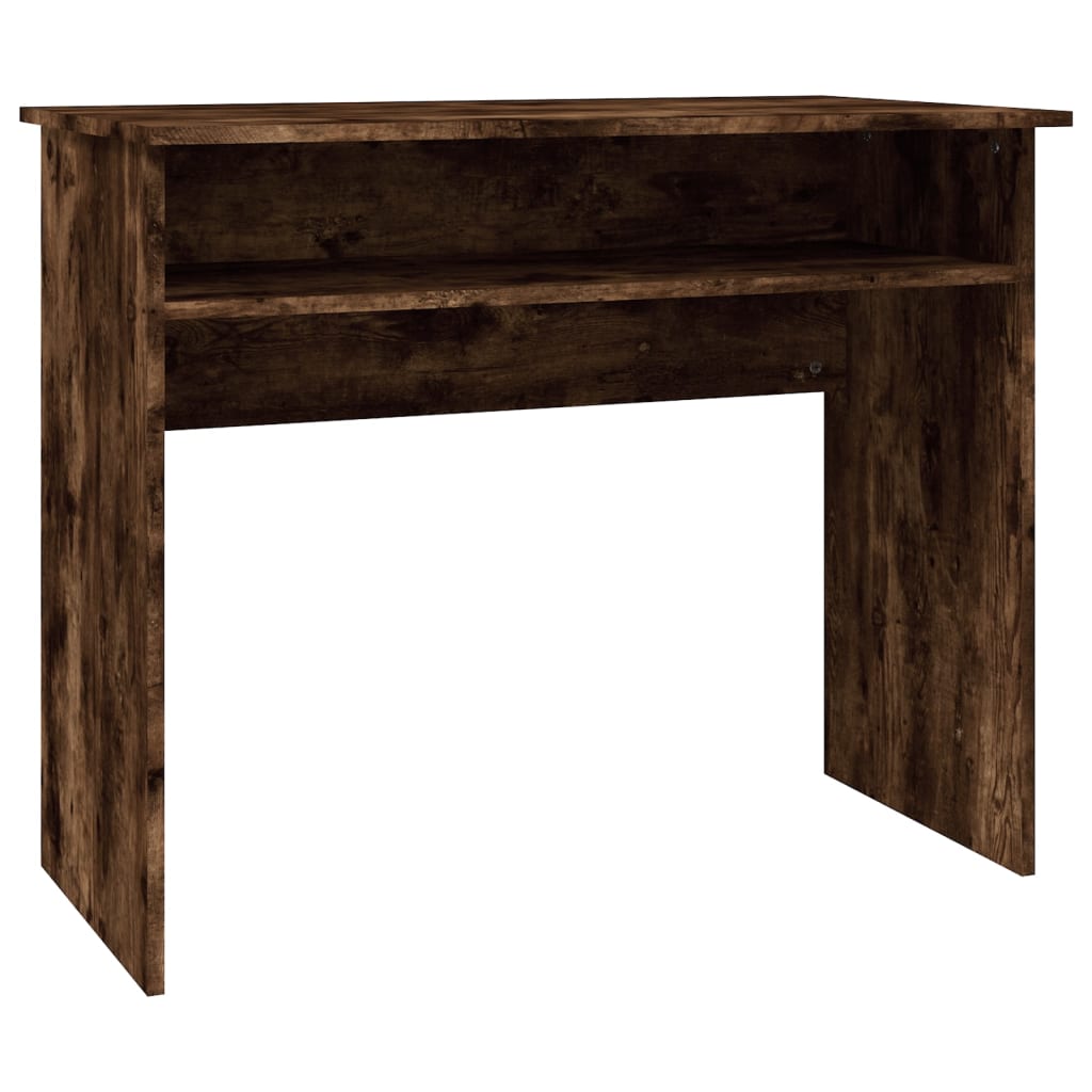 Scrivania Rovere Fumo 90x50x74 cm in Legno Multistrato - homemem39