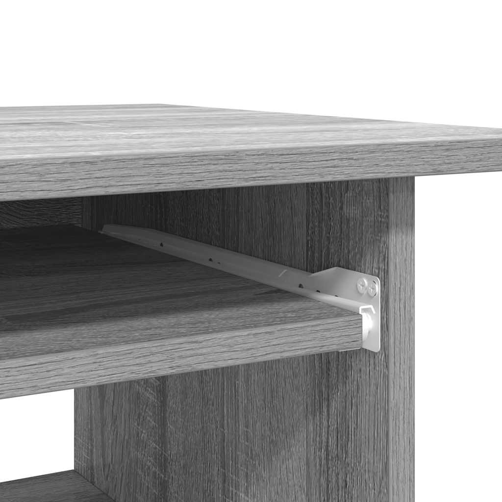 Scrivania Grigio Sonoma 80x45x74 cm in Legno Multistrato - homemem39