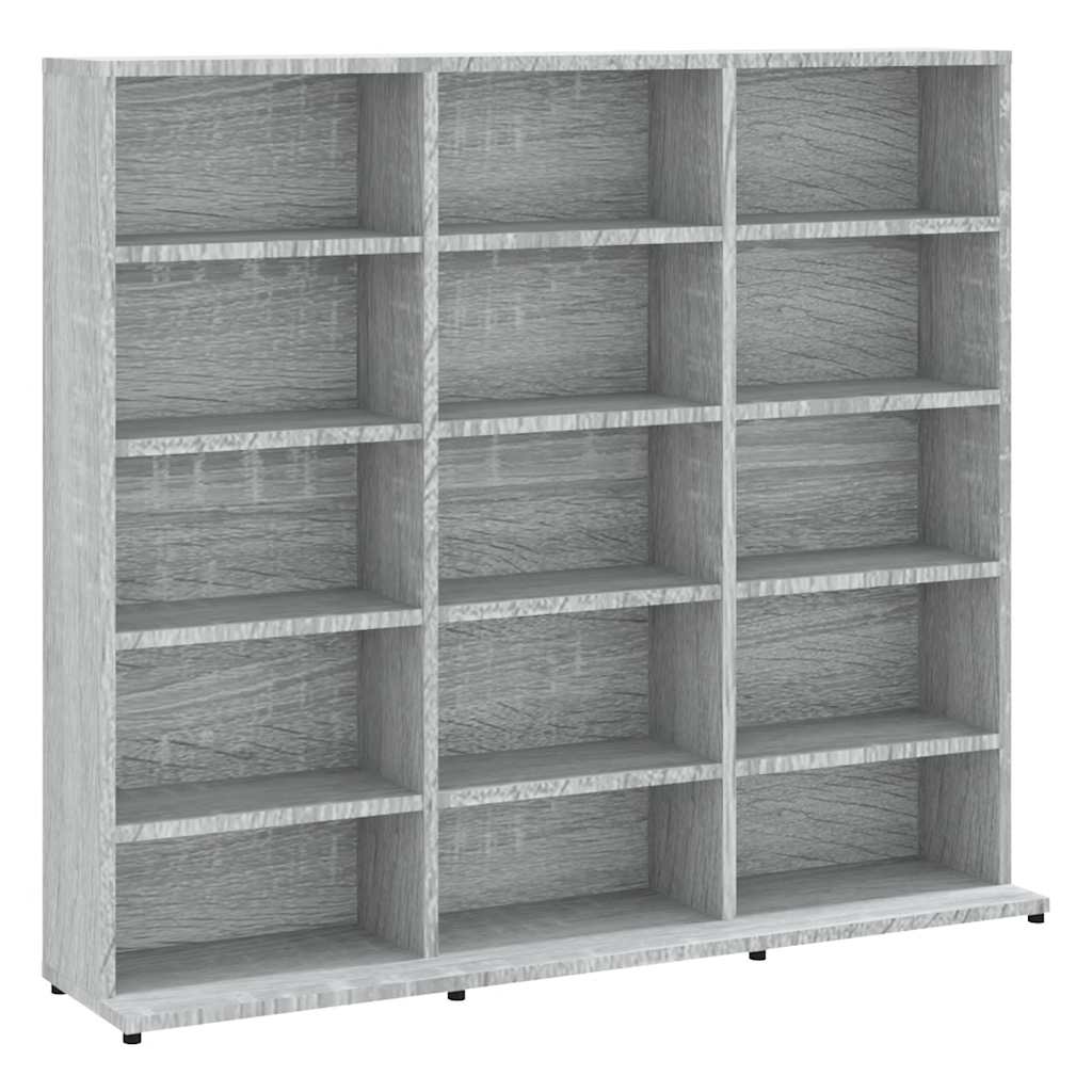 Mobile Porta CD Grigio Sonoma 100x23x89,5 cm Legno Multistrato - homemem39