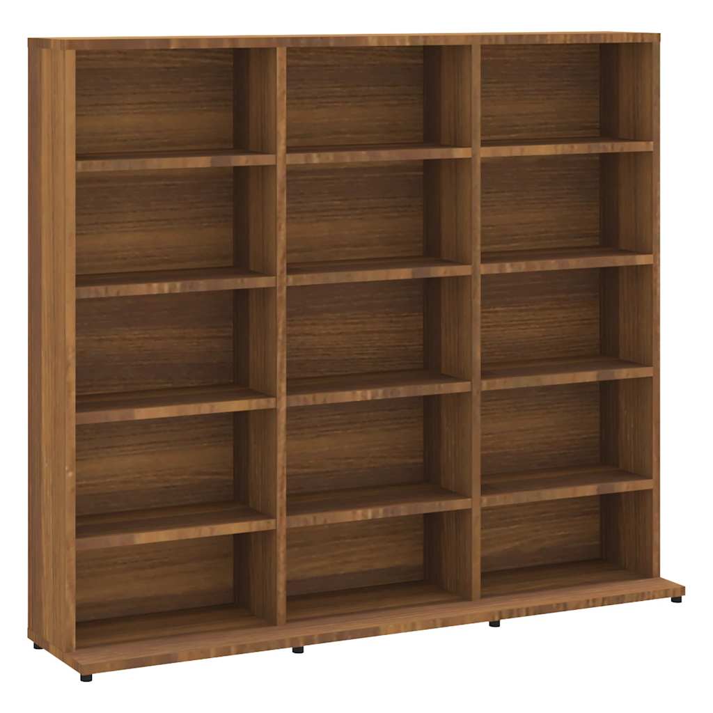 Mobile Porta CD Rovere Marrone 100x23x89,5 cm Legno Multistrato - homemem39