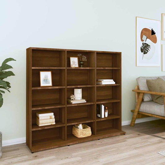 Mobile Porta CD Rovere Marrone 100x23x89,5 cm Legno Multistrato - homemem39