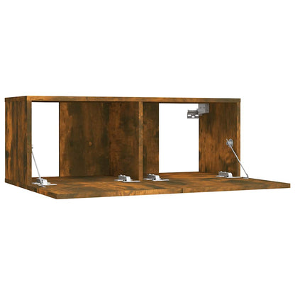 Mobile TV Rovere Fumo 80x30x30 cm in Legno Multistrato - homemem39