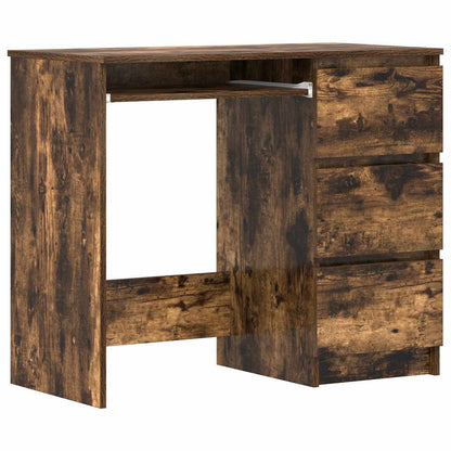 Scrivania Rovere Fumo 90x45x76 cm in Legno Multistrato - homemem39