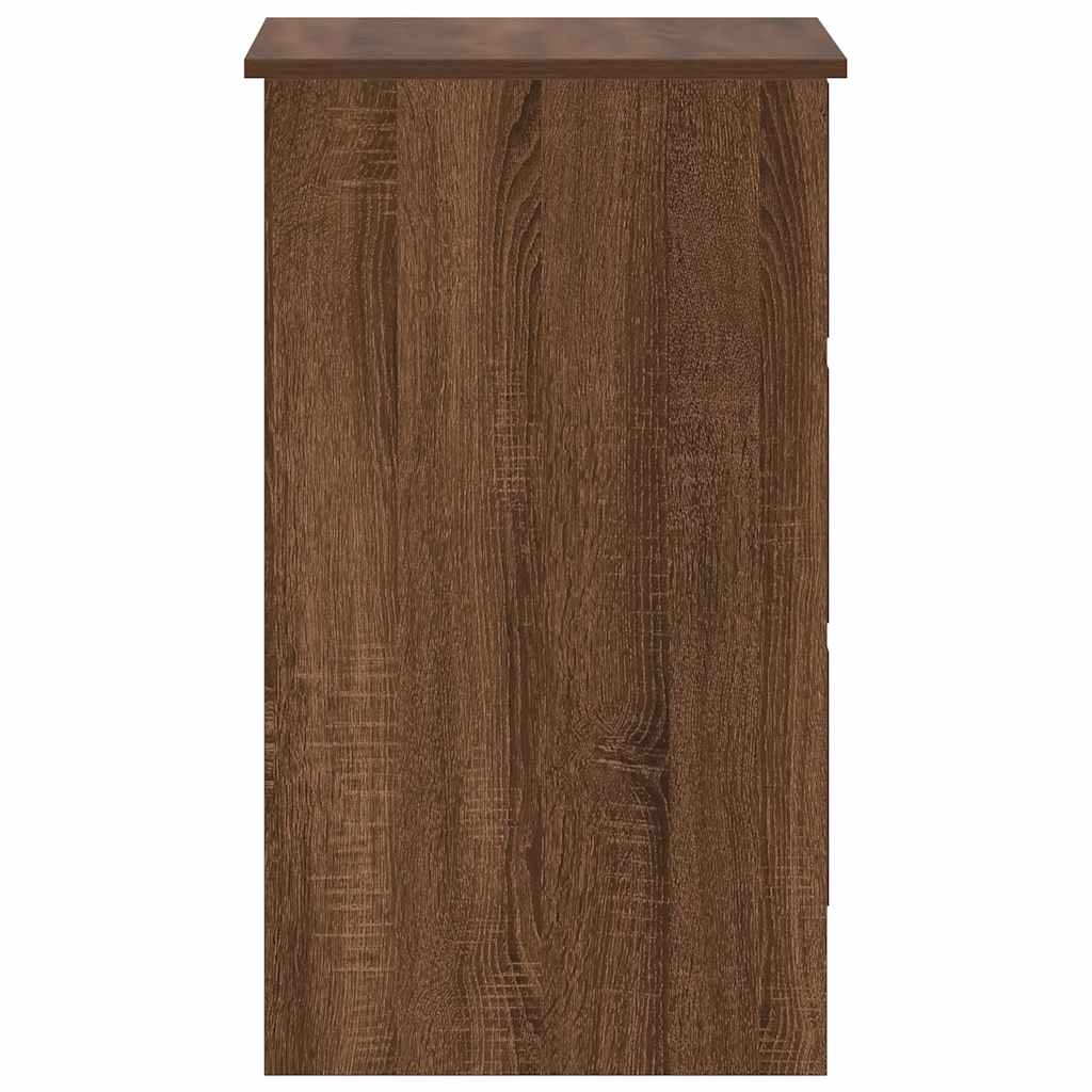 Scrivania Rovere Marrone 90x45x76 cm in Legno Multistrato - homemem39